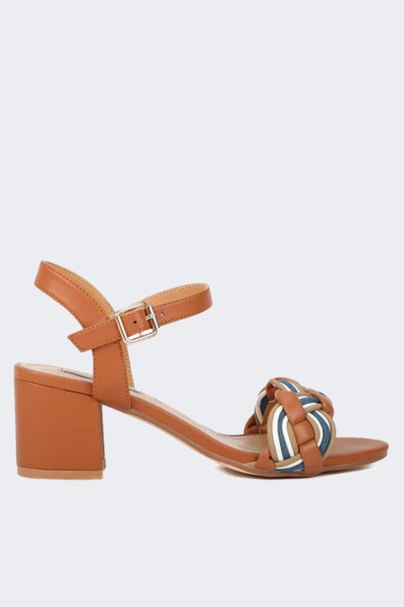 SANDALI TACCO BASSO ZM9628 CAMEL