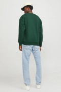 Jack&jones FELPA GIROCOLLO 12249273 VERDE foto 3