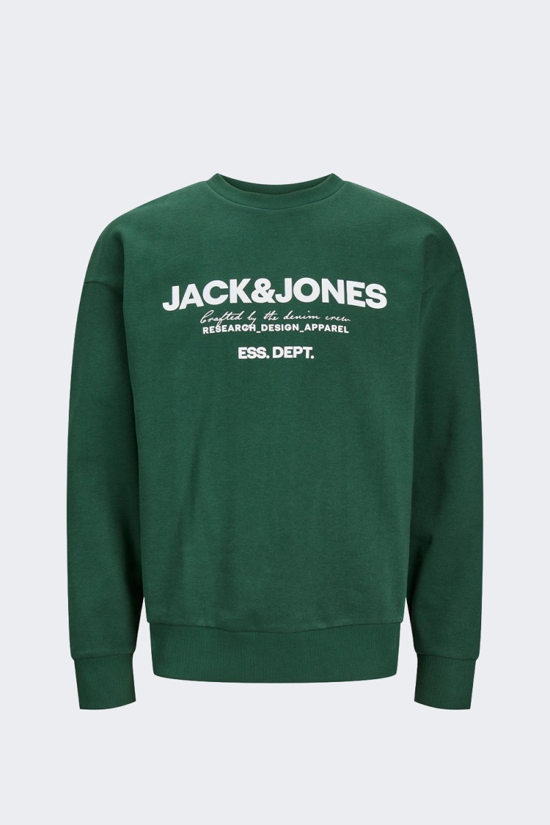 Jack&jones FELPA GIROCOLLO 12249273 VERDE