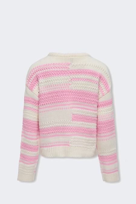 KNIT 15329329 TOFU/ROSE