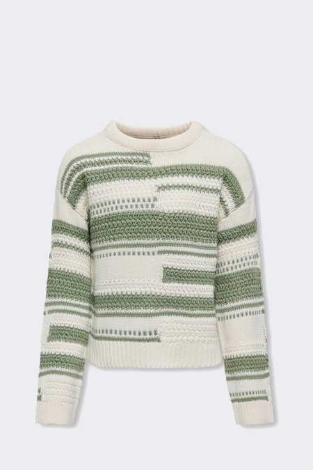 KNIT 15329329 TOFU/GREEN