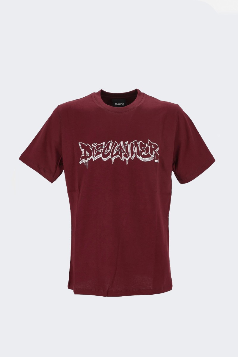 Disclaimer T-SHIRT 24IDS54521 BORDEAUX-BIANCO