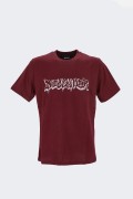 Disclaimer T-SHIRT 24IDS54521 BORDEAUX-BIANCO foto 1