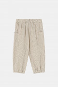 Name.it PANTALONE LINO RIGATO 13202565 BEIGE foto 2