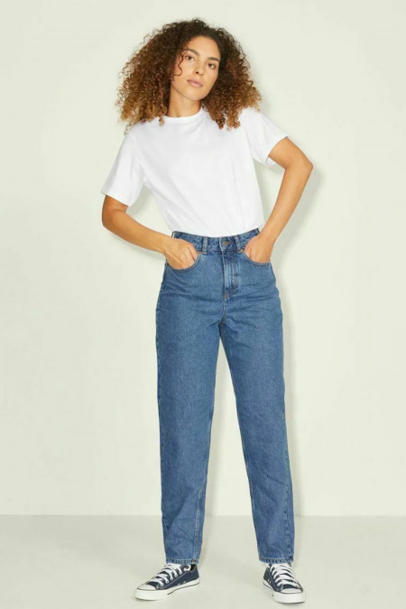 MOM JEANS 12203987 MEDIUM BLUE DENIM