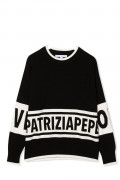 Patrizia Pepe MAGLIONE LOGO SOTTO 7K0009/K058 BIANCO - NERO foto 1