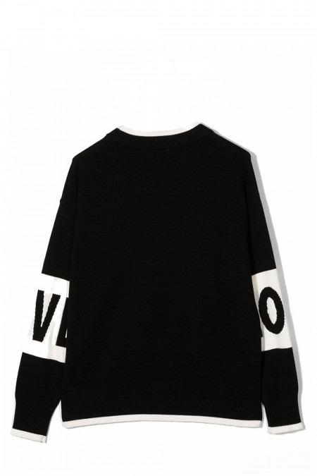 MAGLIONE LOGO SOTTO 7K0009/K058 BIANCO - NERO 