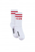 Dsquared D2Z34U-ICON CALZE DQ1035-D00WI BIANCO / ROSSO foto 1