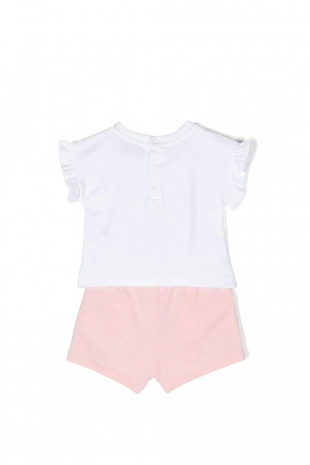 SET T-SHIRT / SHORT MDG00P BIANCO / ROSA