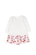 Moschino T-SHIRT AND SKIRT SET MDK02J-LDB9B BIANCO foto 2