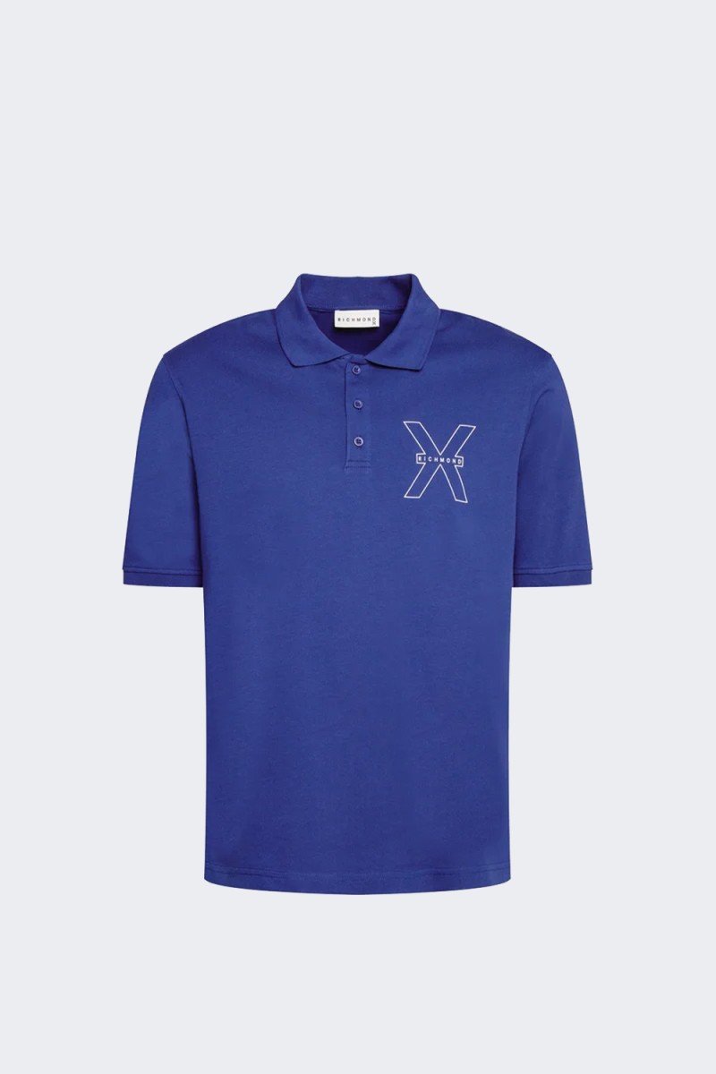 Richmond POLO UMP24207PO BLUE NAVY 